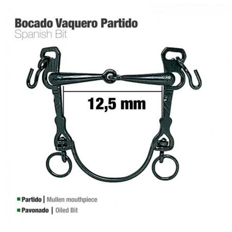  Bocado Vaquero B/curva Partido Pavonado 12.5cm
