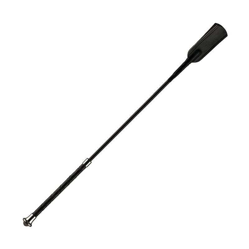 Fusta Daslo Mango En Cuero Negro 60 Cm
