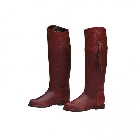 Bota Hípica Caña Picada Tacón Rodado