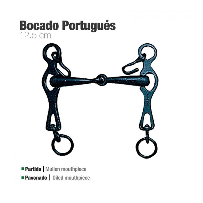  Bocado Portugués Fuerte Partido Pavonado 12.5cm