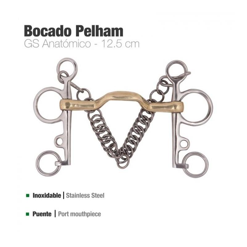  Bocado Pelham Gs Anatómico Inox