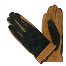 Guantes En Cuero Y Punto