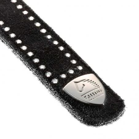 Tira De Cuero Aterciopelado Con 2 Filas De Brillantes