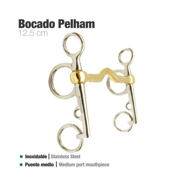  Bocado Pelham Puente Bbi-2217b Inox 12.5cm