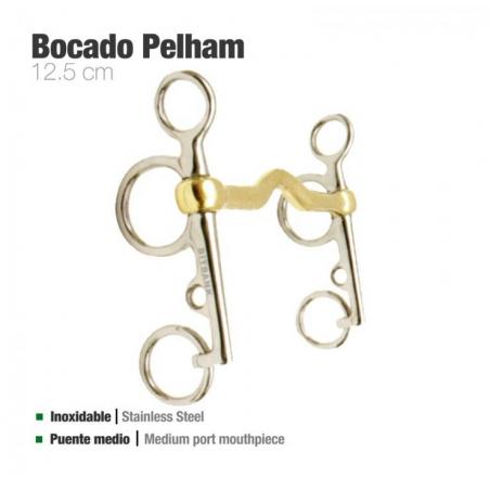  Bocado Pelham Puente Bbi-2217b Inox 12.5cm