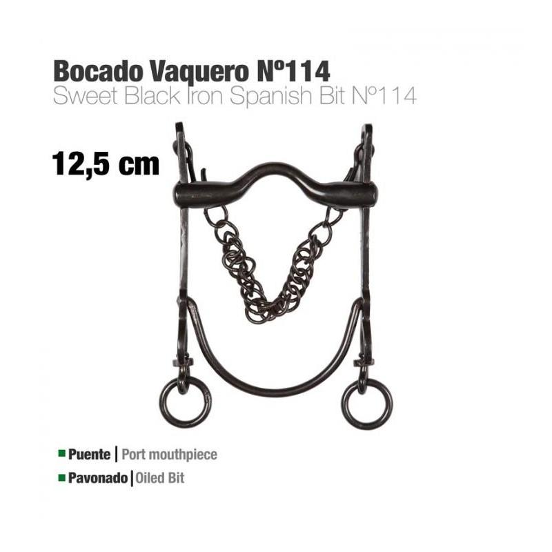  Bocado Vaquero Eco. Nº114 Pavonado 12.5cm