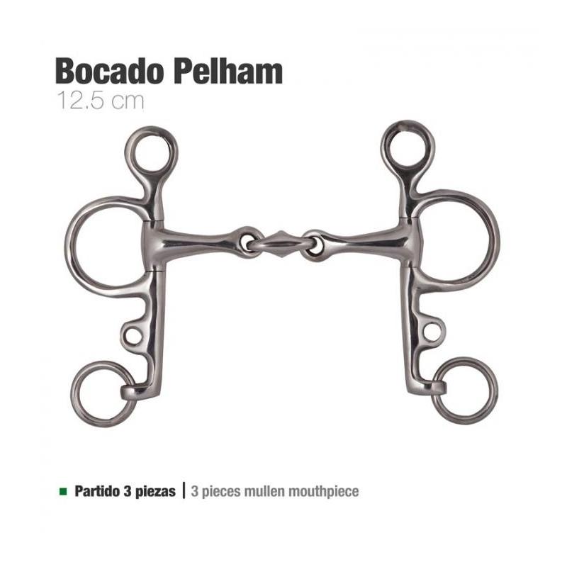  Bocado Pelham Partido 3 Piezas L44