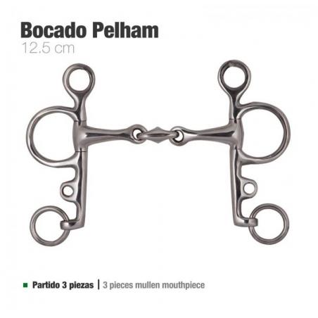  Bocado Pelham Partido 3 Piezas L44