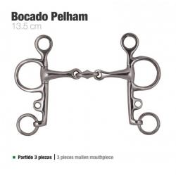  Bocado Pelham Partido 3 Piezas L44