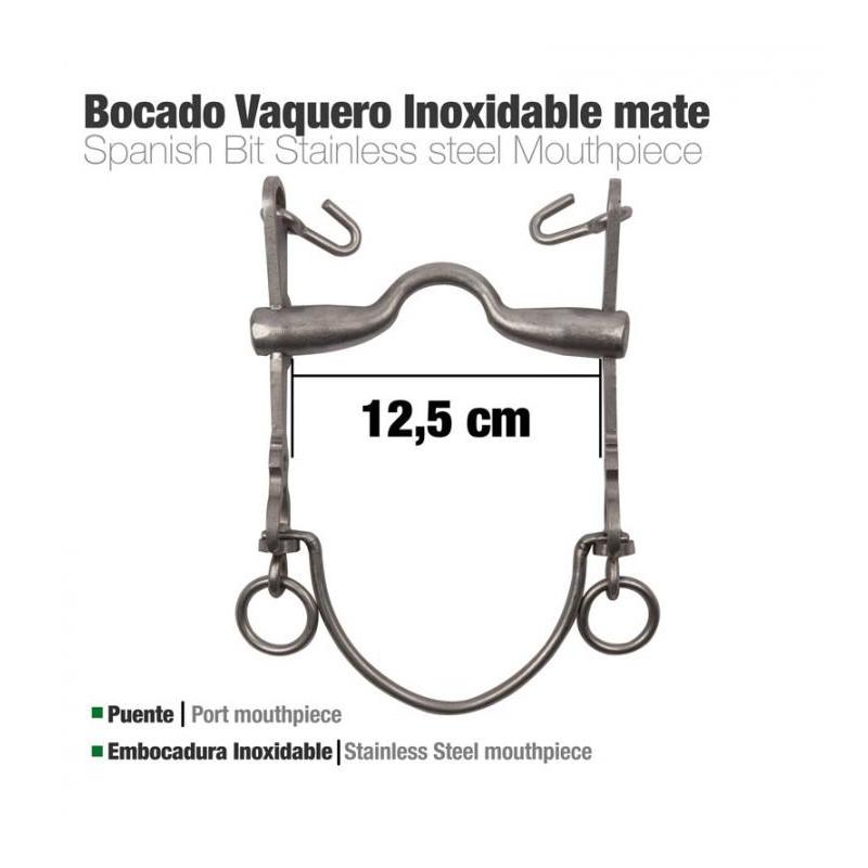  Bocado Vaquero Embocadura Inox 7a/ar Mate 12.5cm