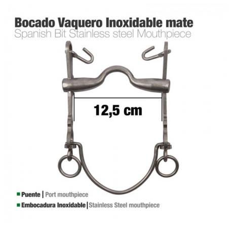  Bocado Vaquero Embocadura Inox 7a/ar Mate 12.5cm