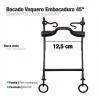  Bocado Vaquero Embocadura 45º 3g Pavonado 12.5cm