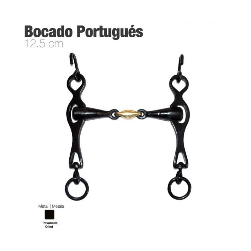  Bocado Portugués Embocadura 3-piezas 12.5cm