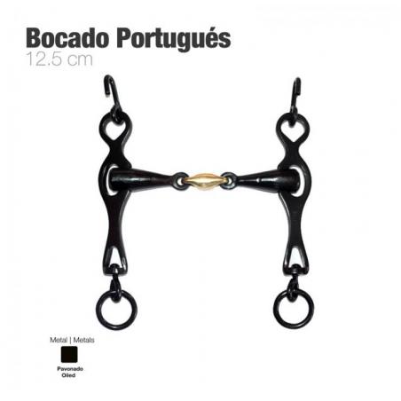  Bocado Portugués Embocadura 3-piezas 12.5cm
