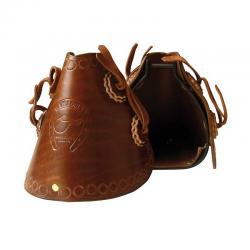 Estribo De Metal Con Protección De Cuero Paso Estrecho