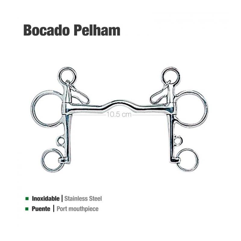 Bocado Pelham Puente Inox 21250c