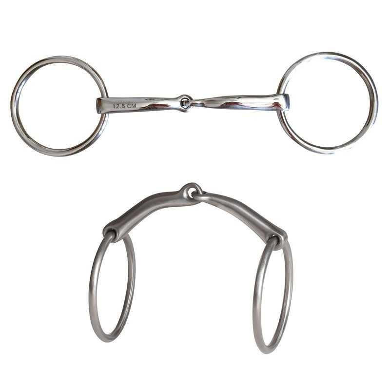 Filete De Anillas Embocadura De Acero Inox. Curva
