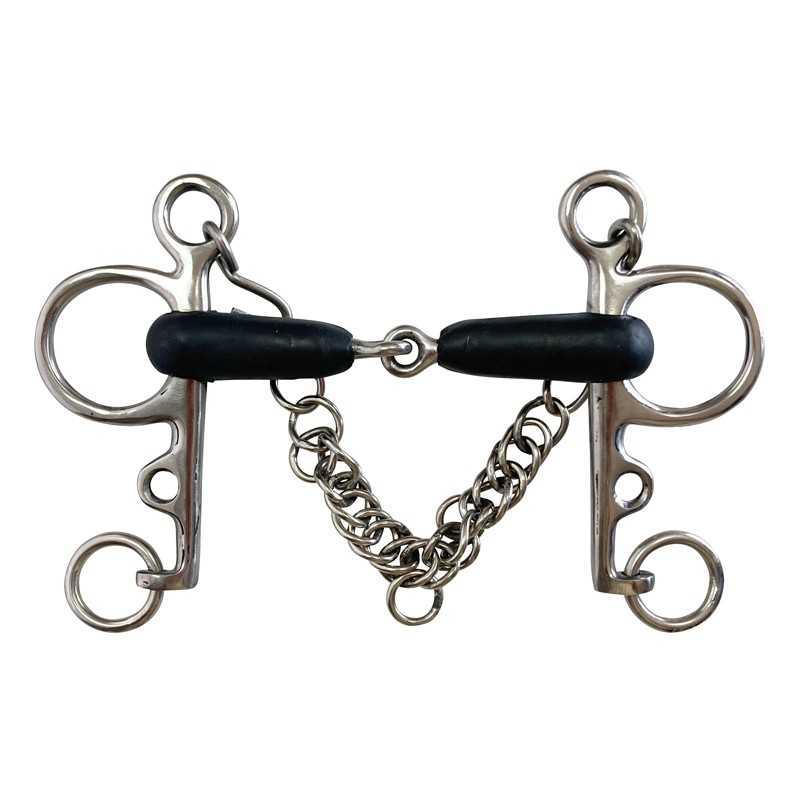 Bocado Pelham Articulado Goma