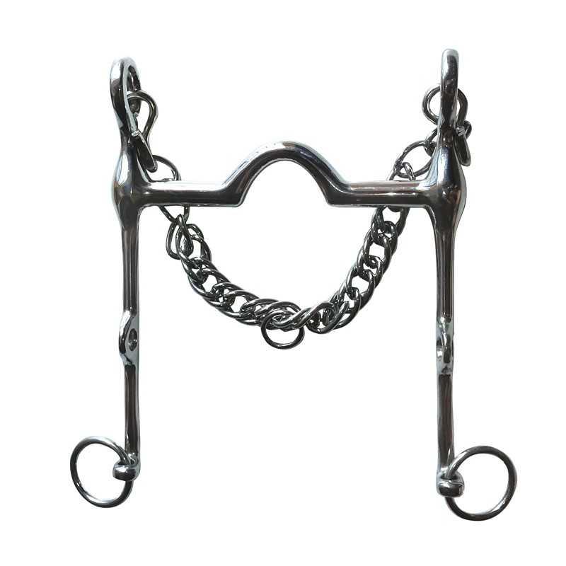 Bocado De Doma Barra Larga Puente Medio Inox.