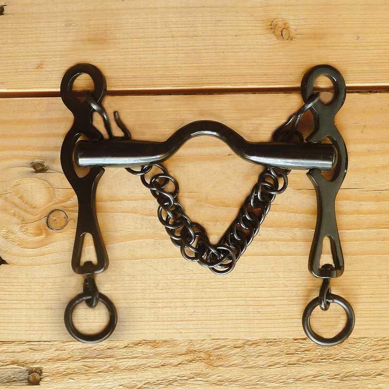 Bocado Portugués Pavonado Embocadura Lisa