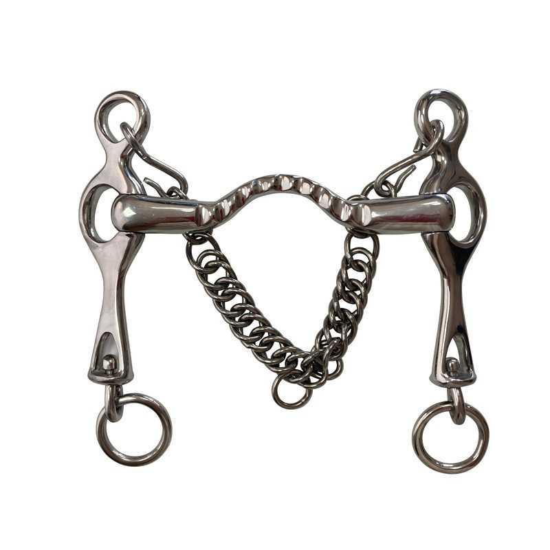 Bocado Portugués Inox. Embocadura Estriada