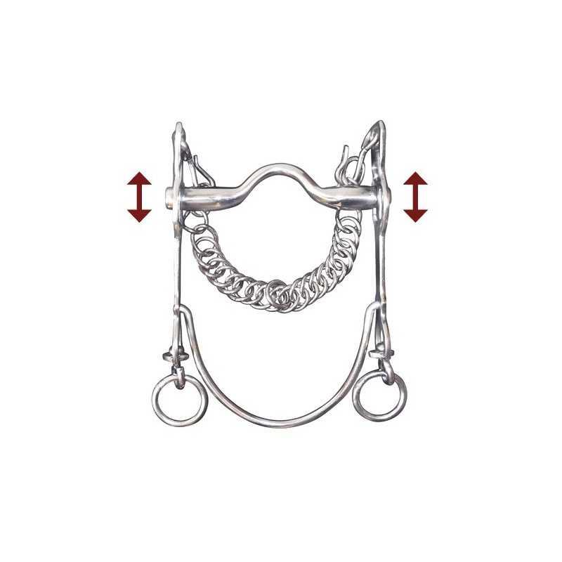 Bocado Vaquero Cromado Embocadura Suave Barra Curva