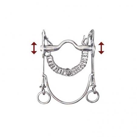 Bocado Vaquero Cromado Embocadura Suave Barra Curva
