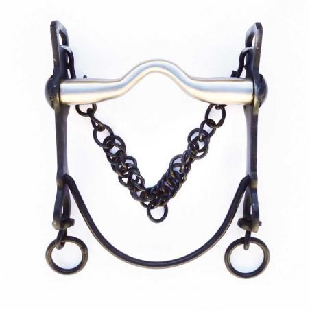 Bocado Vaquero Embocadura Inox Suave Barra Curva