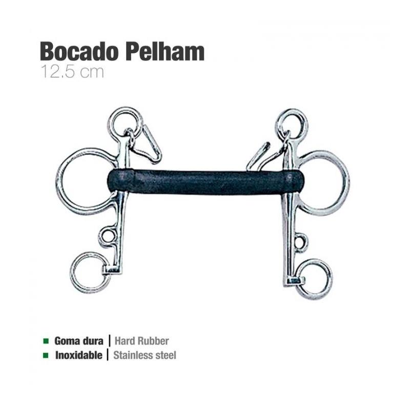  Bocado Pelham Goma Dura Inox 21250r