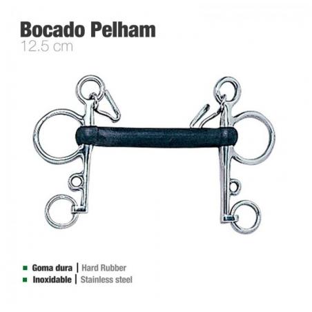  Bocado Pelham Goma Dura Inox 21250r
