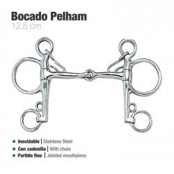  Bocado Pelham Partido Fino Inox 212501