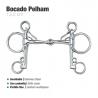  Bocado Pelham Partido Fino Inox 212501