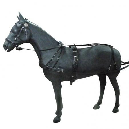 Enganche Con Pechopetral Para Un Caballo Nylon Y Cuero