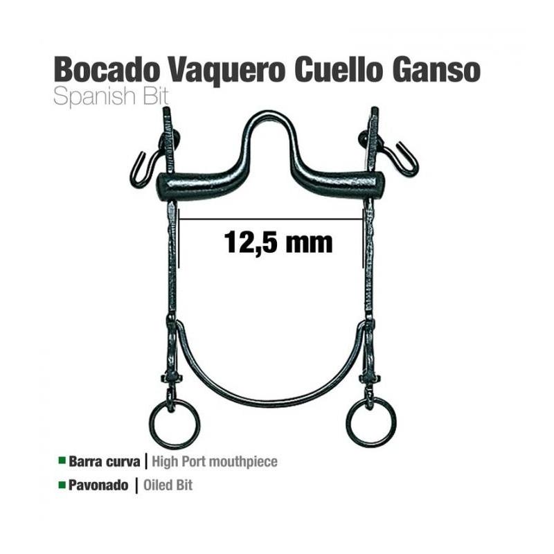  Bocado Vaquero B/curva Cuello Ganso 12.5cm