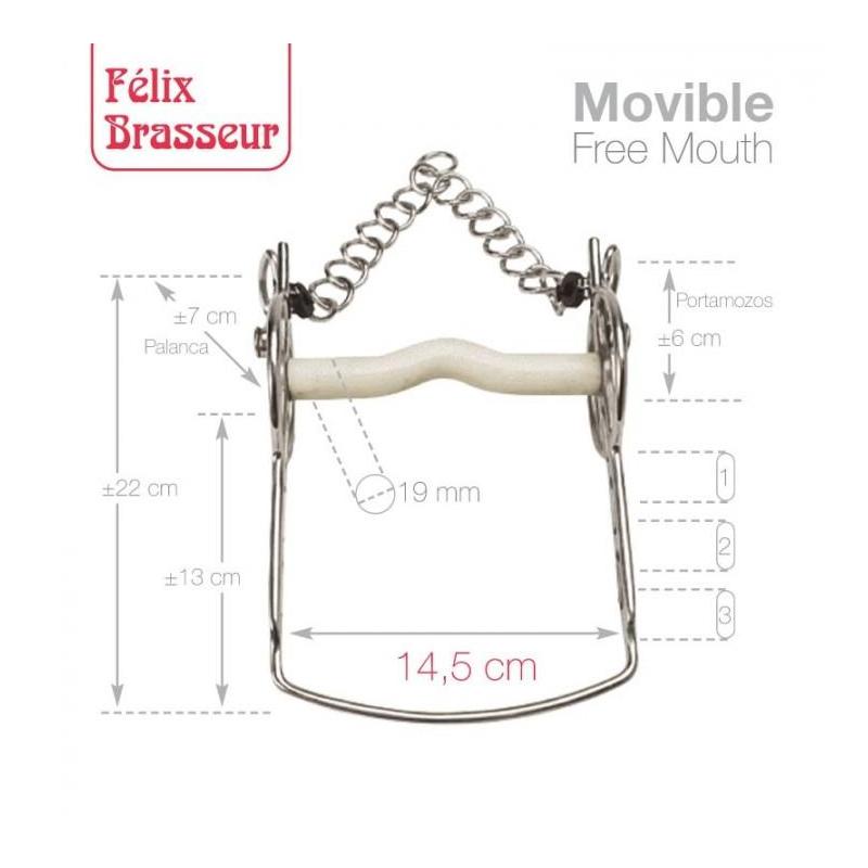  Bocado Felix Brasseur Movible 004h01 14.5cm