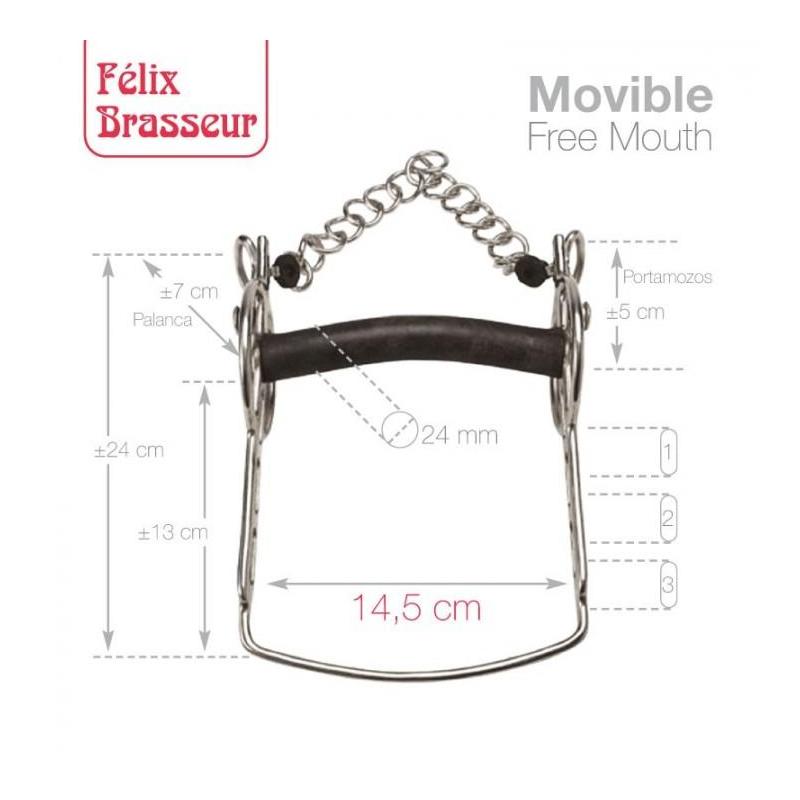  Bocado Felix Brasseur Movible 004h02 14.5cm