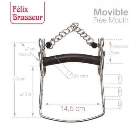  Bocado Felix Brasseur Movible 004h02 14.5cm