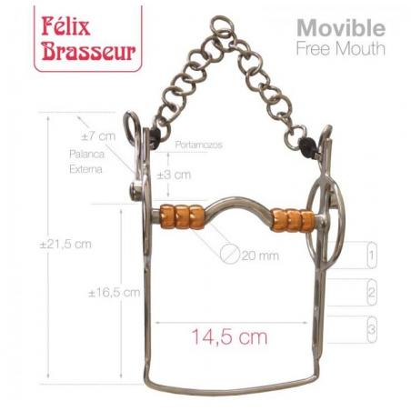  Bocado Felix Brasseur Movible 004h13 14.5cm