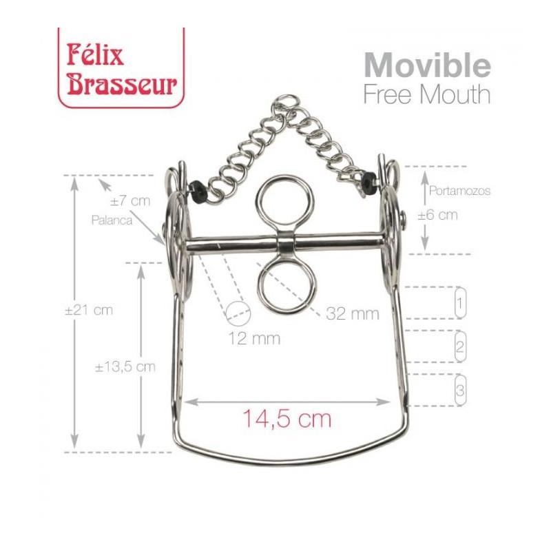  Bocado Felix Brasseur Movible 004h12 14.5cm
