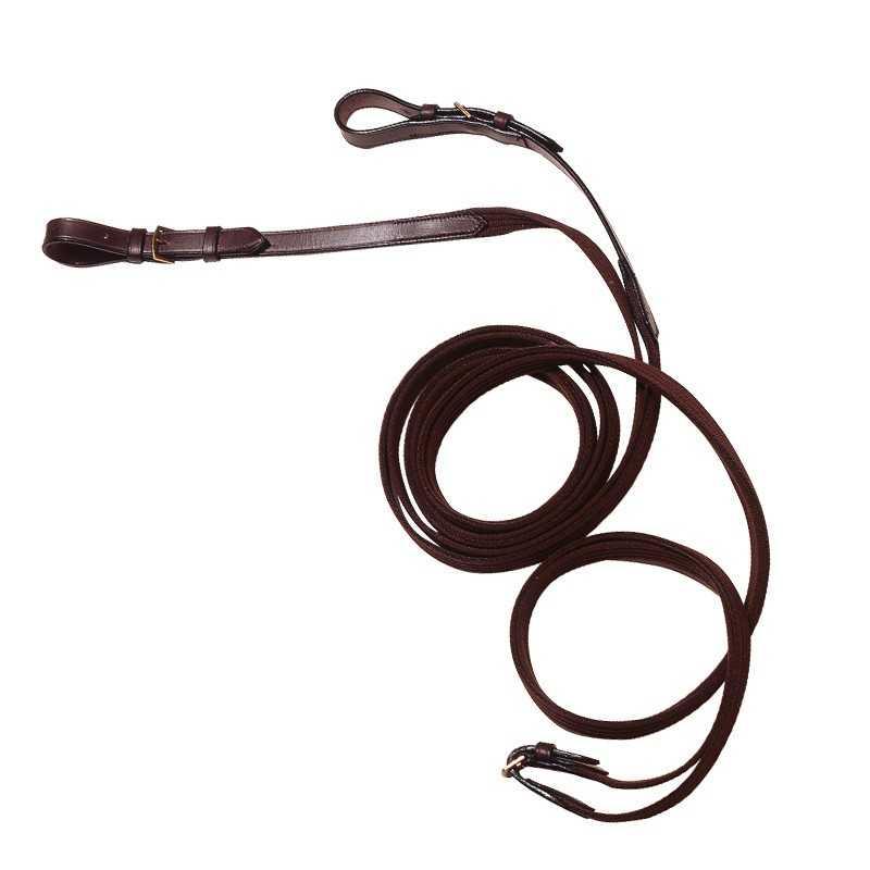 Riendas Alemanas Marjoman Con Cinta De Algodón Y Cuero