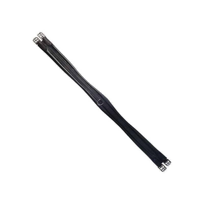 Cincha De Cuero Moldeada Sin Elástico Y Piquete Central