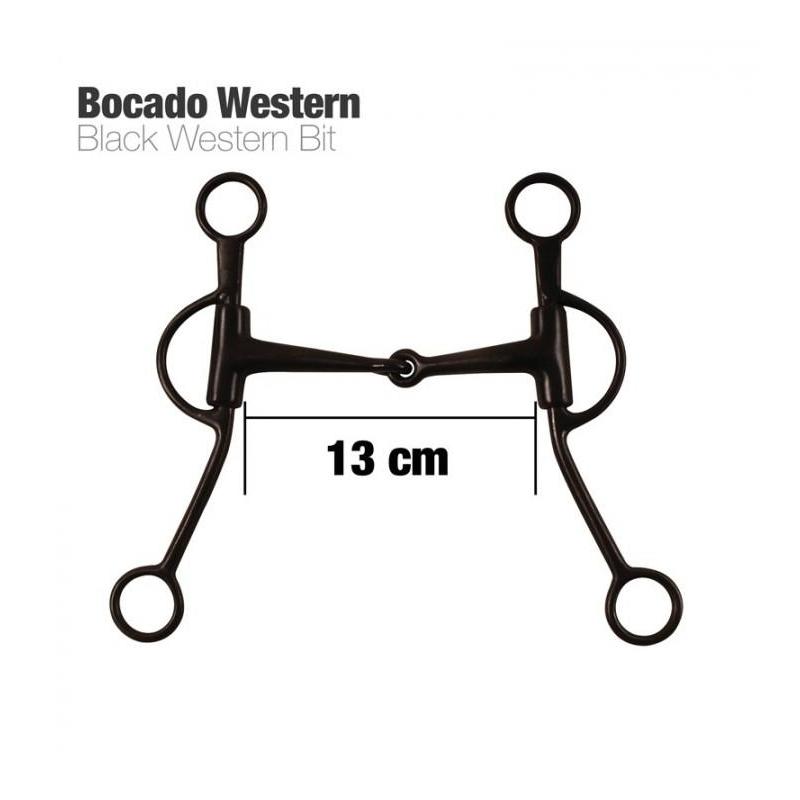  Bocado Western Negro Mo00162 13cm