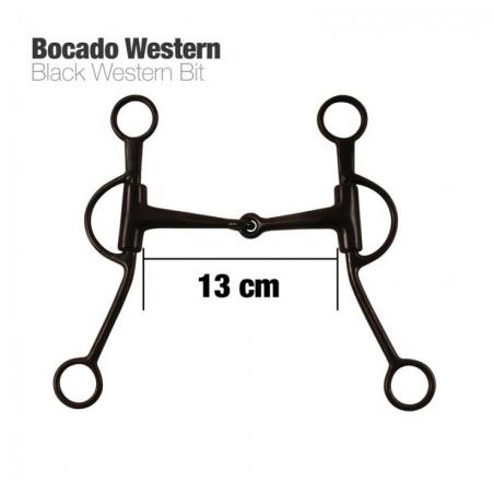  Bocado Western Negro Mo00162 13cm