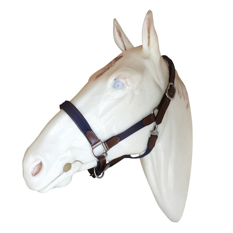 Cabezada De Cuadra Cuero-Lona