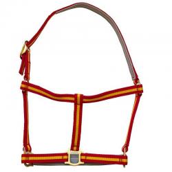 Cabezada Marjoman De Nylon Doble Con Refuerzos De Cuero