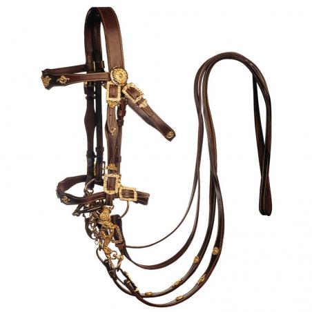 Cabezada Marjoman Modelo Portugués De Cortesía Doble Rienda