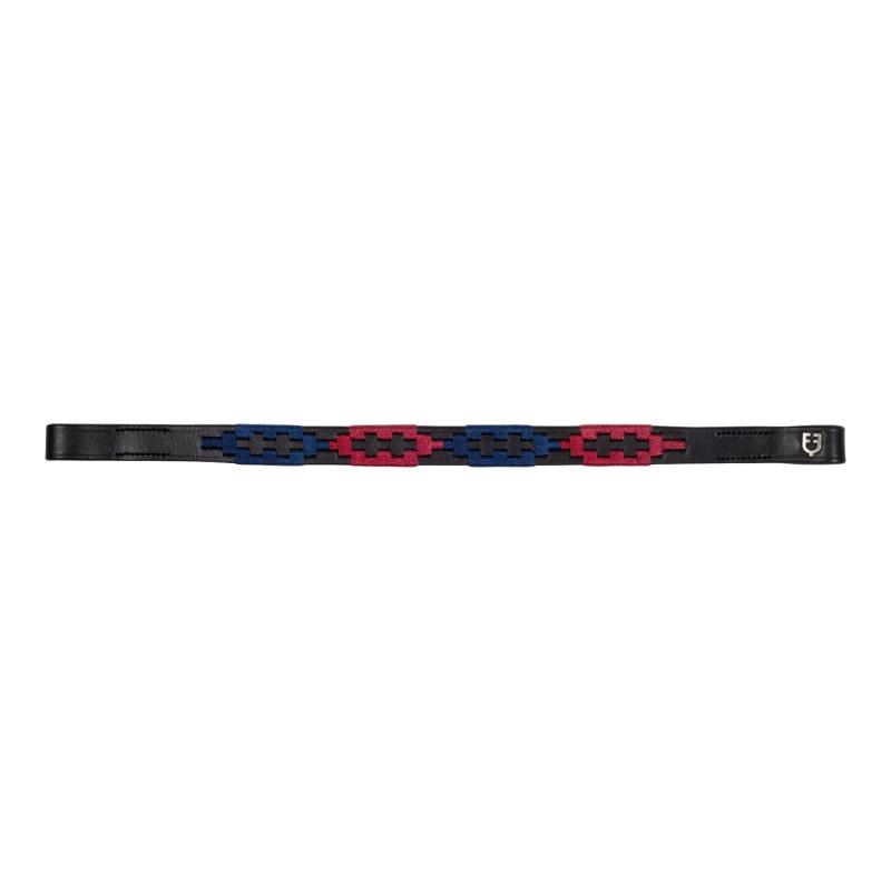 Leather Browband With Two-Tone Decorations