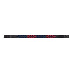 Leather Browband With Two-Tone Decorations