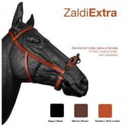  Cabezada Serreta Plana 3-pilares Zaldi Extra