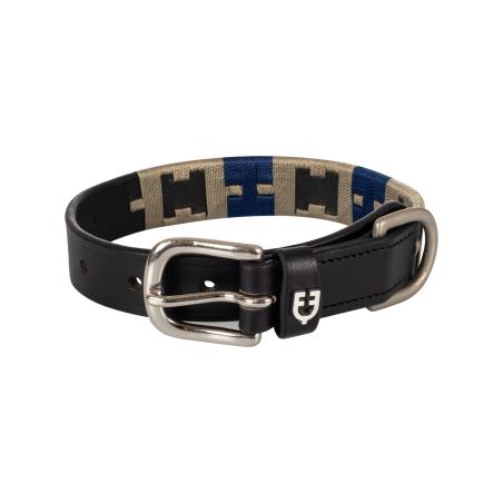 Leather Dog Collar With Geometric Pattern